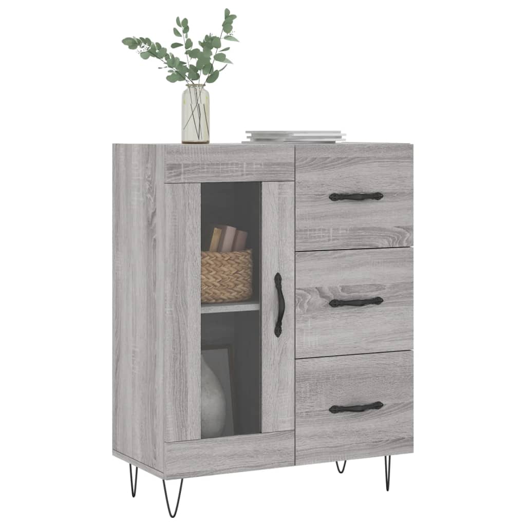 Dressoir 69,5x34x90 cm bewerkt hout bruin eikenkleur