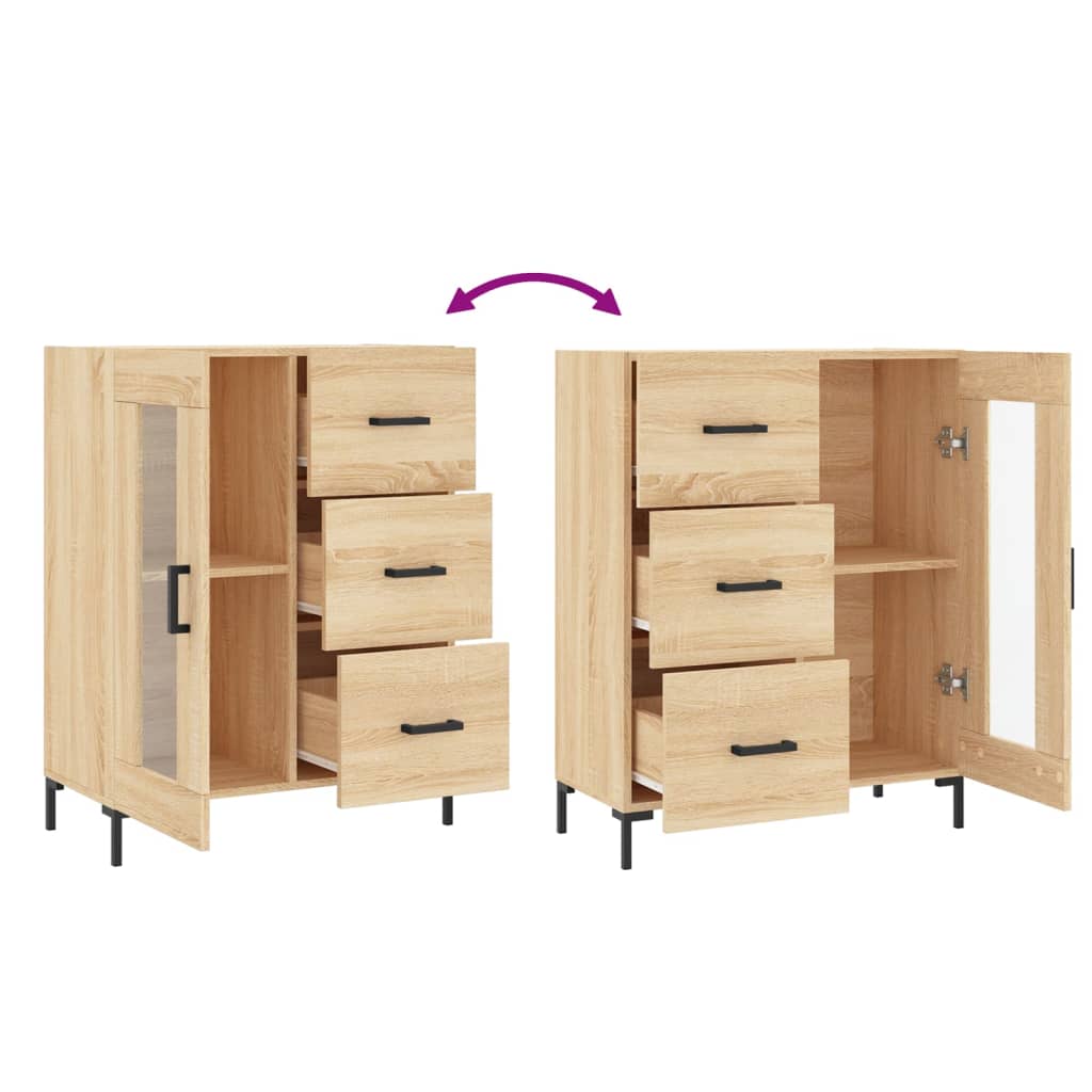 Dressoir 69,5x34x90 cm bewerkt hout