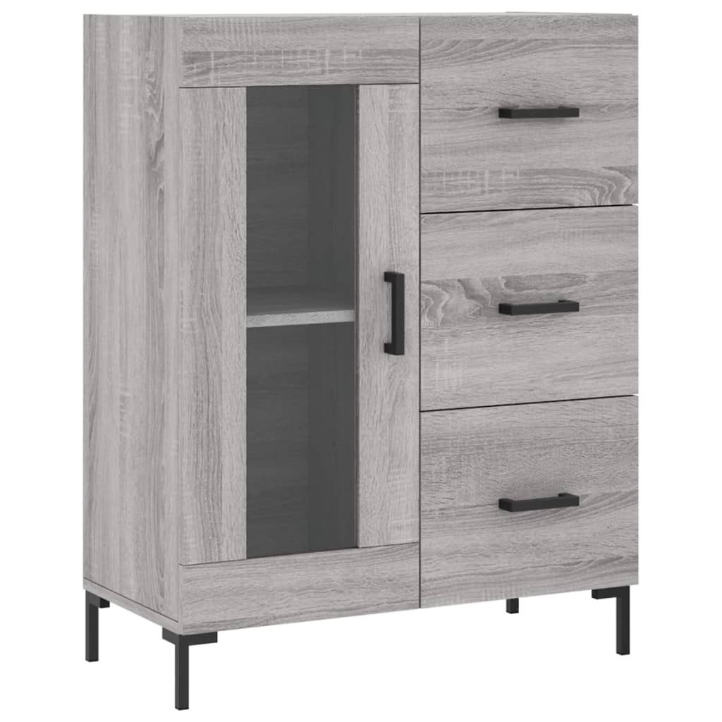 Dressoir 69,5x34x90 cm bewerkt hout bruin eikenkleur