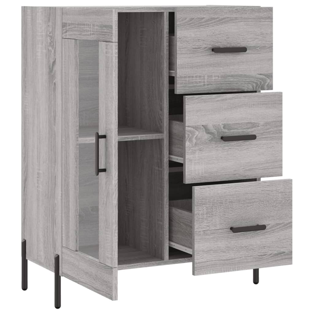 Dressoir 69,5x34x90 cm bewerkt hout bruin eikenkleur