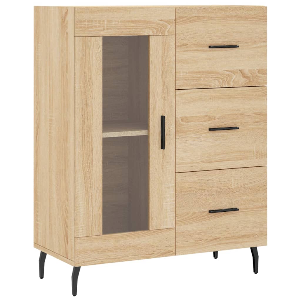 Dressoir 69,5x34x90 cm bewerkt hout eikenkleurig