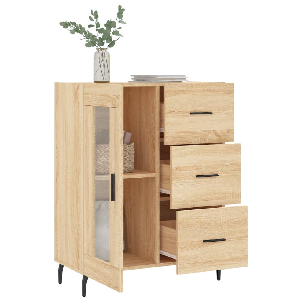 Dressoir 69,5x34x90 cm bewerkt hout eikenkleurig