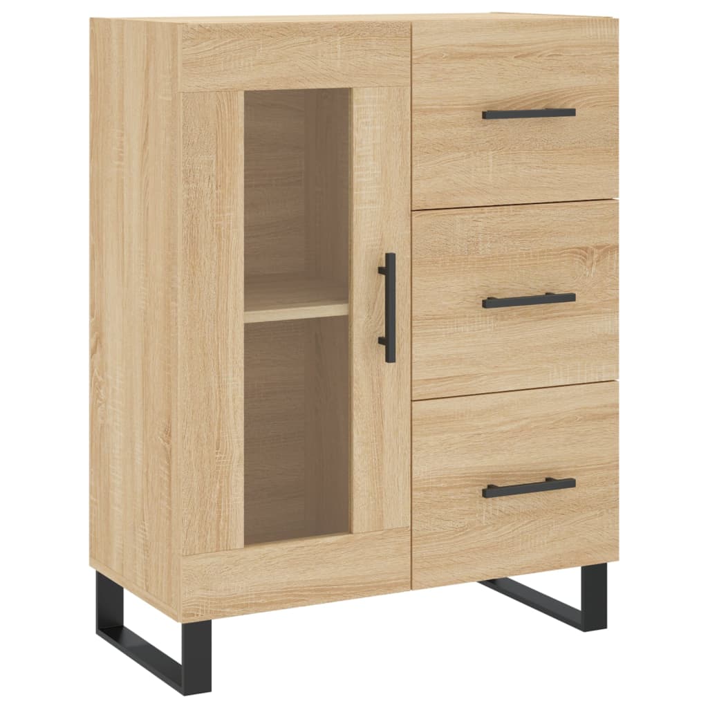 Dressoir 69,5x34x90 cm bewerkt hout eikenkleurig