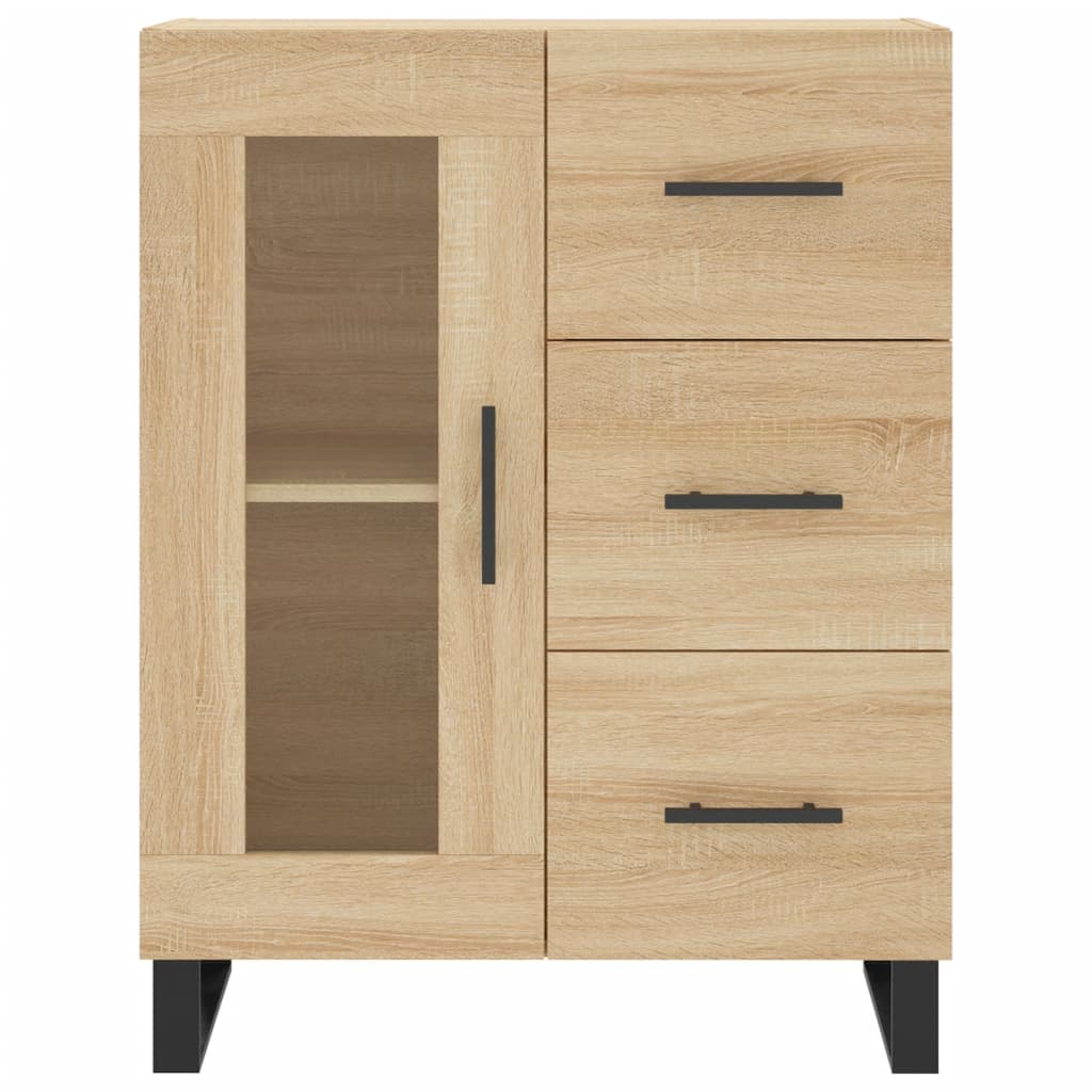 Dressoir 69,5x34x90 cm bewerkt hout eikenkleurig