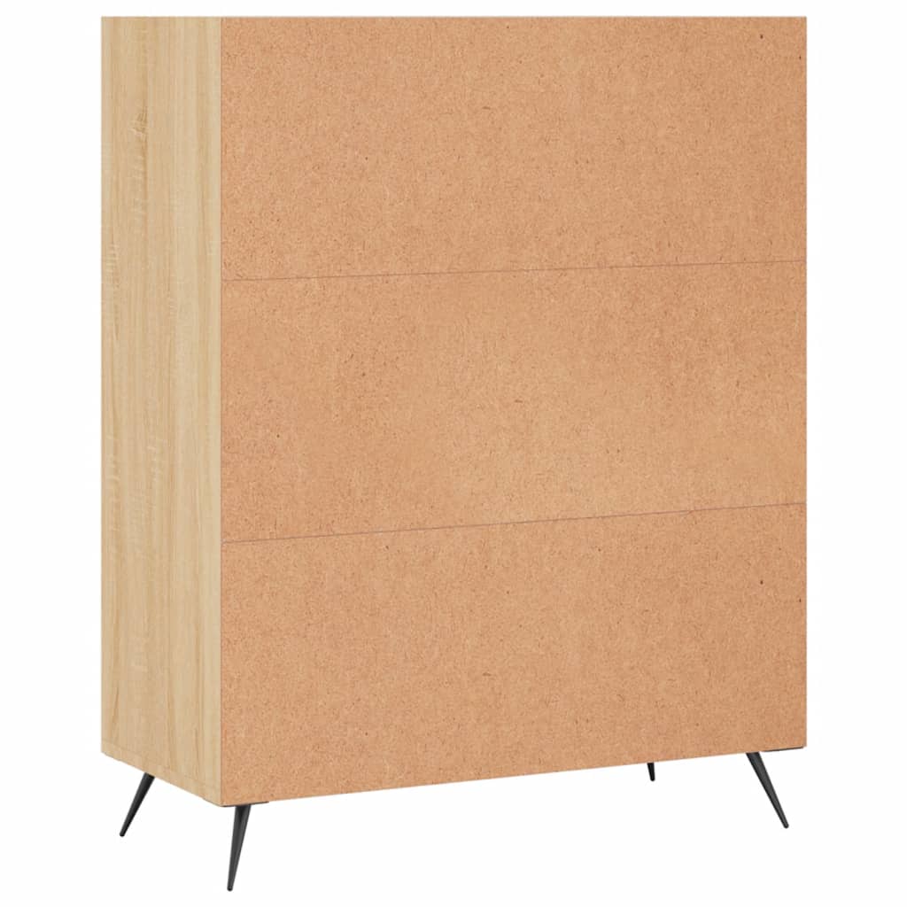 Boekenkast 69,5x32,5x90 cm bewerkt hout eikenkleurig