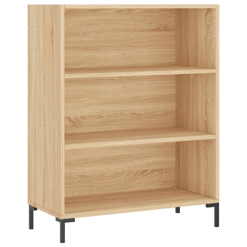 Boekenkast 69,5x32,5x90 cm bewerkt hout eikenkleurig