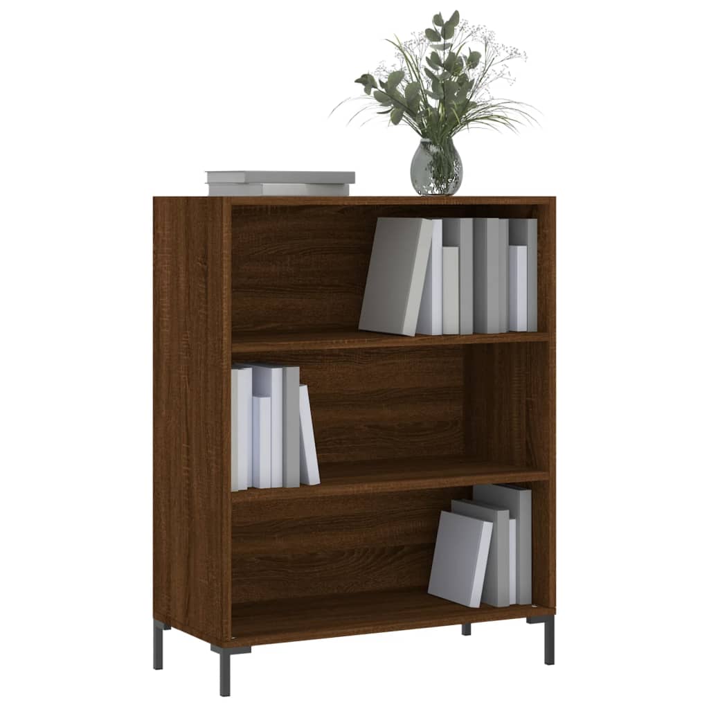 Boekenkast 69,5x32,5x90 cm bewerkt hout eikenkleurig