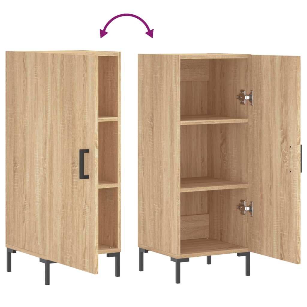 Dressoir 34,5x34x90 cm bewerkt hout eikenkleurig