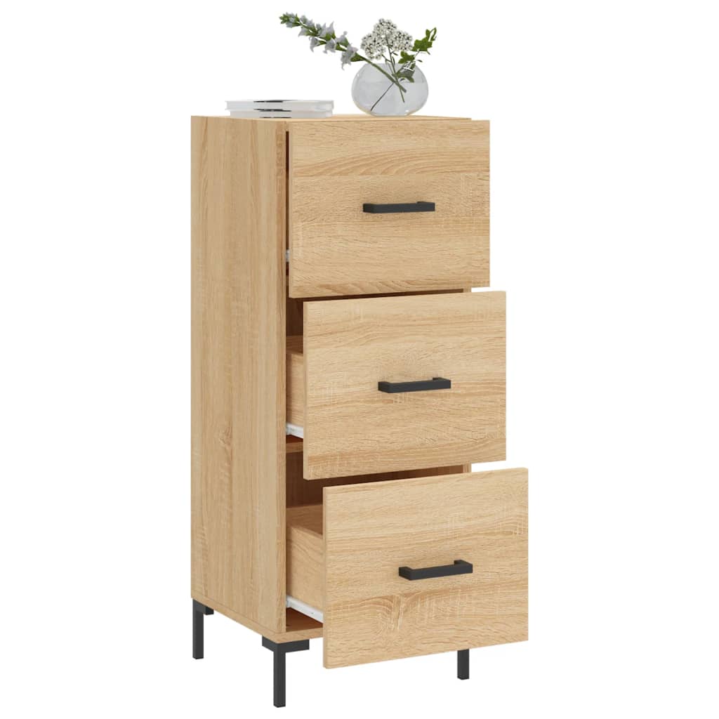 Dressoir 34,5x34x90 cm bewerkt hout eikenkleurig