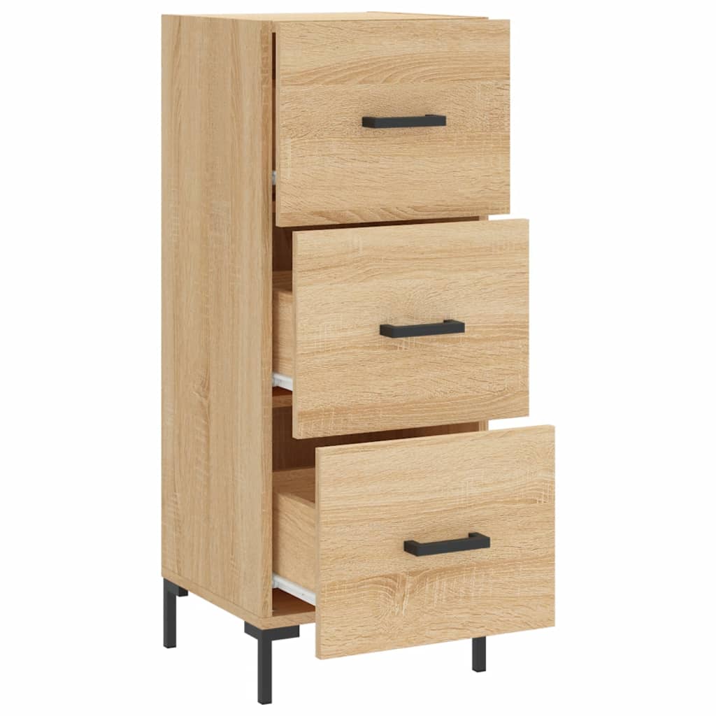 Dressoir 34,5x34x90 cm bewerkt hout eikenkleurig