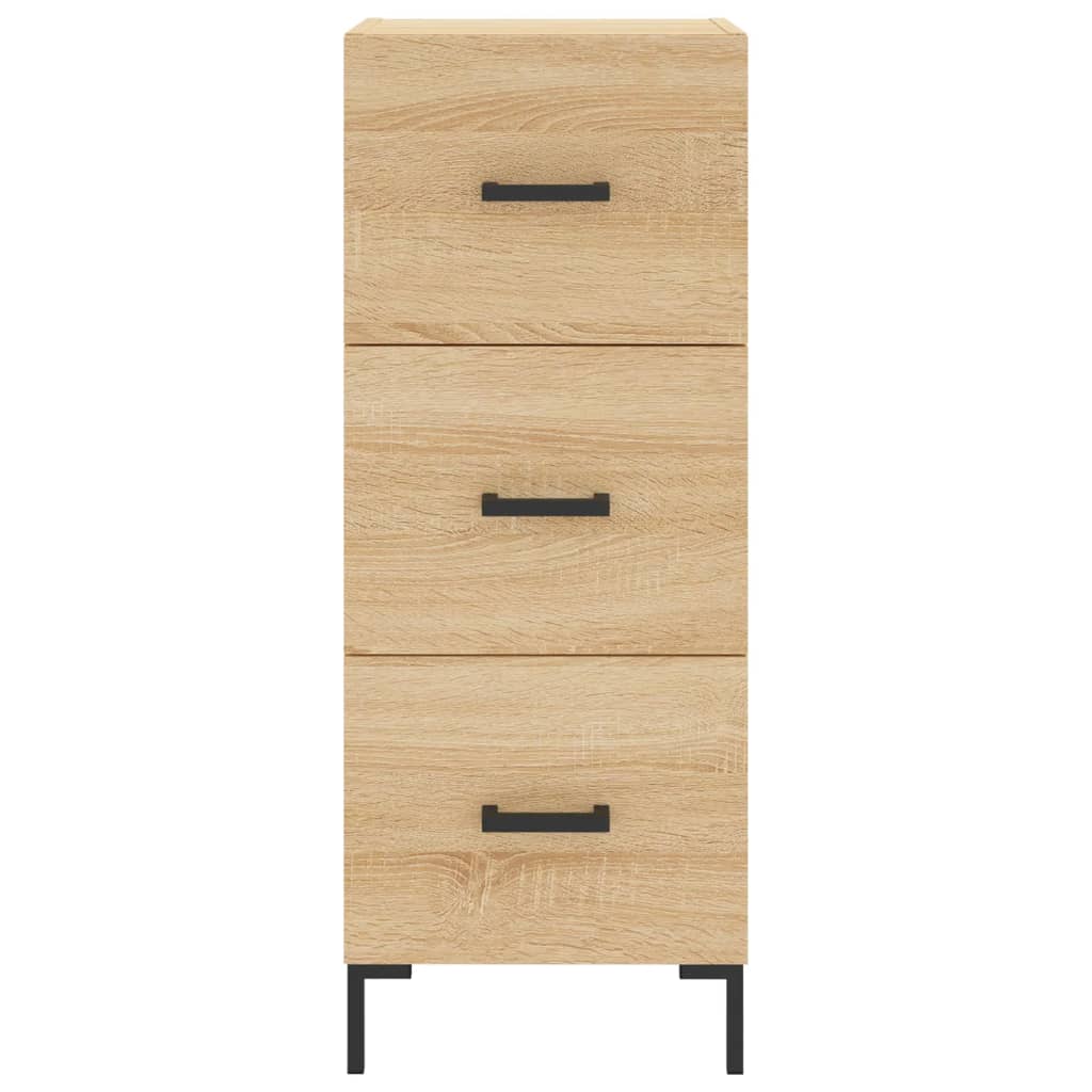 Dressoir 34,5x34x90 cm bewerkt hout eikenkleurig