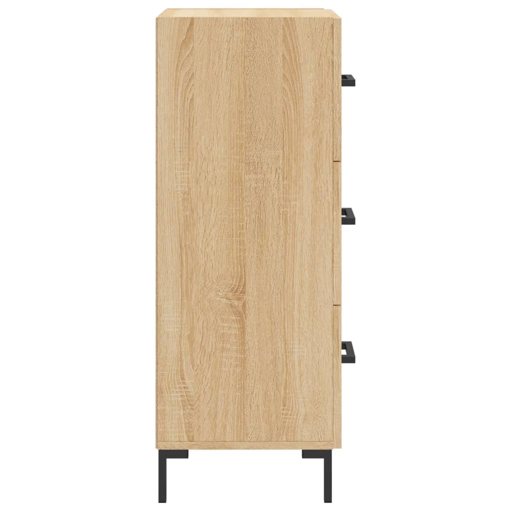 Dressoir 34,5x34x90 cm bewerkt hout eikenkleurig