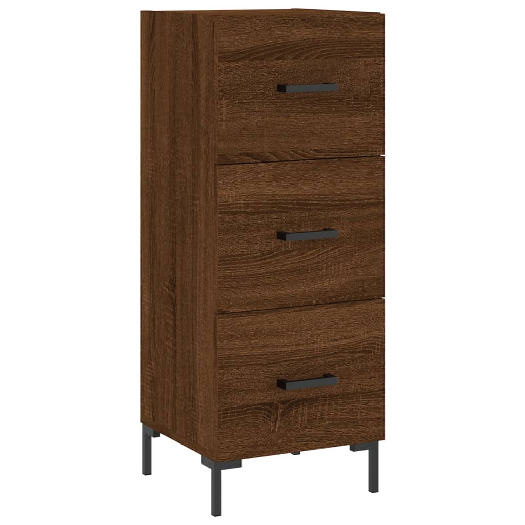 Dressoir 34,5x34x90 cm bewerkt hout eikenkleurig