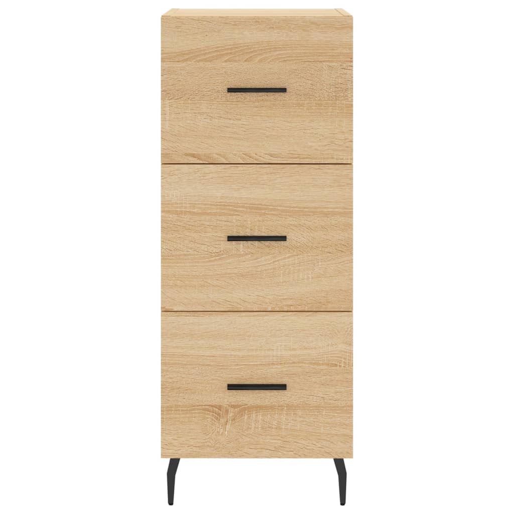 Dressoir 34,5x34x90 cm bewerkt hout eikenkleurig