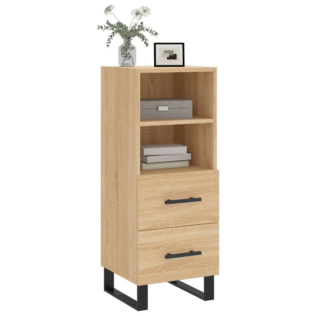 Dressoir 34,5x34x90 cm bewerkt hout bruin eikenkleur