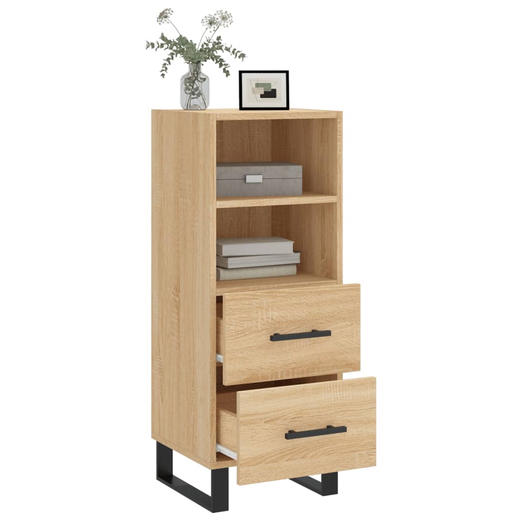 Dressoir 34,5x34x90 cm bewerkt hout bruin eikenkleur