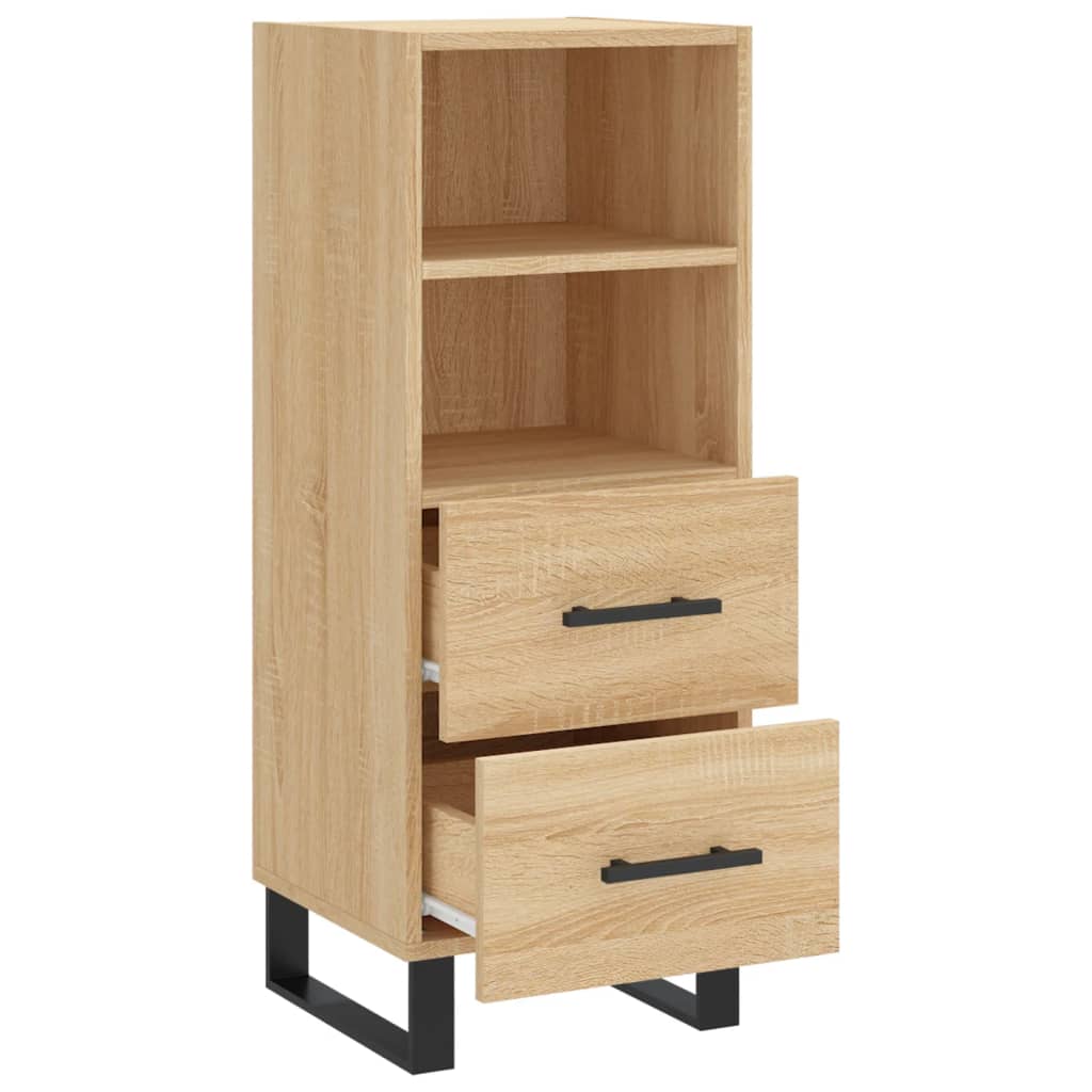 Dressoir 34,5x34x90 cm bewerkt hout bruin eikenkleur