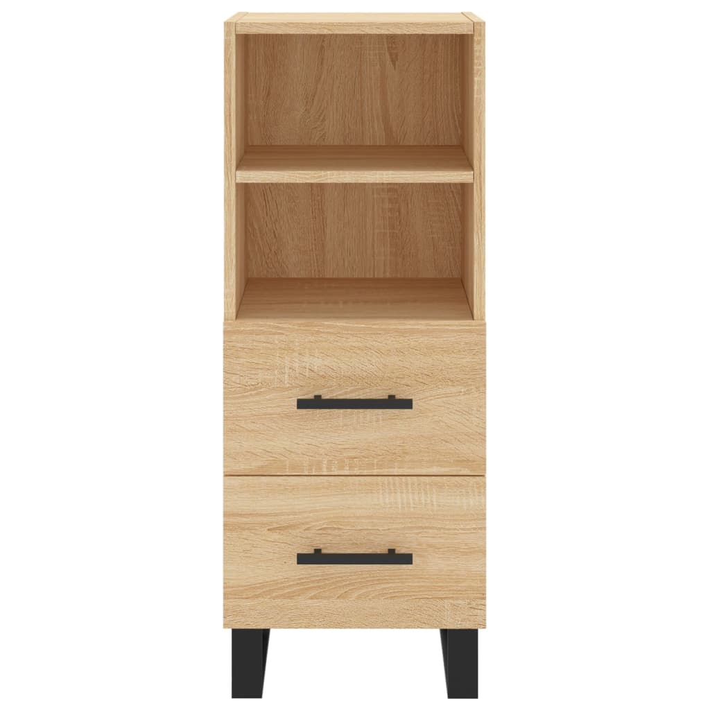 Dressoir 34,5x34x90 cm bewerkt hout bruin eikenkleur