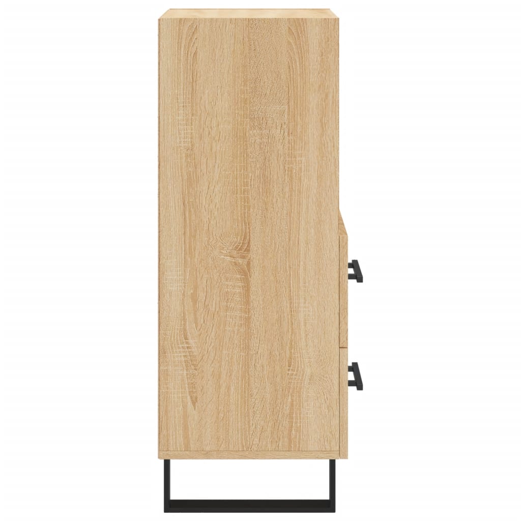 Dressoir 34,5x34x90 cm bewerkt hout bruin eikenkleur