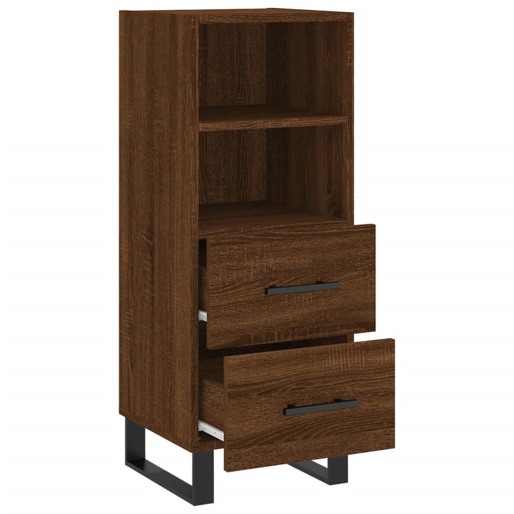 Dressoir 34,5x34x90 cm bewerkt hout bruin eikenkleur