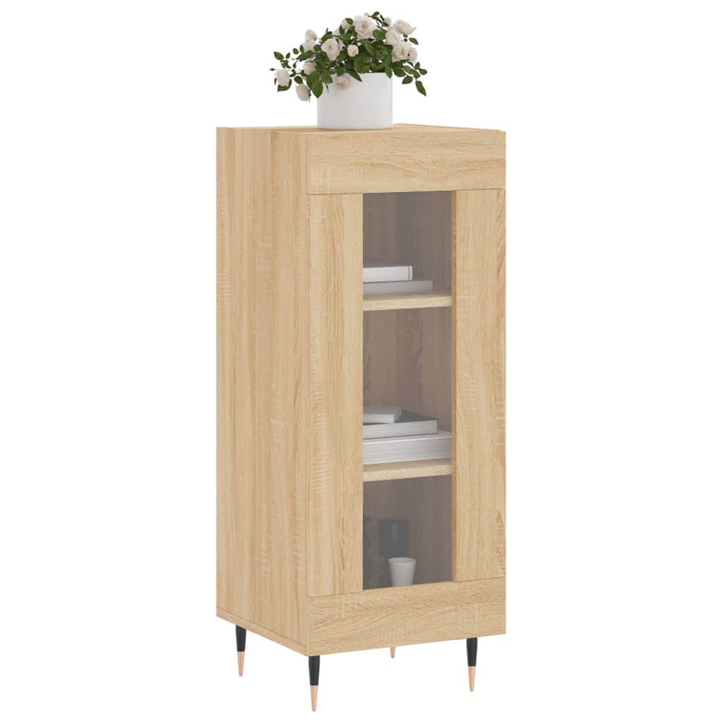 Dressoir 34,5x34x90 cm bewerkt hout bruin eikenkleur