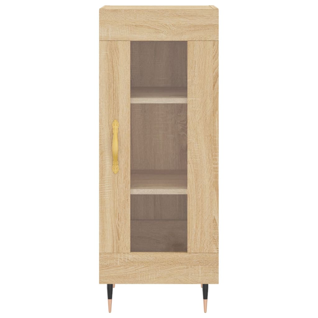 Dressoir 34,5x34x90 cm bewerkt hout bruin eikenkleur