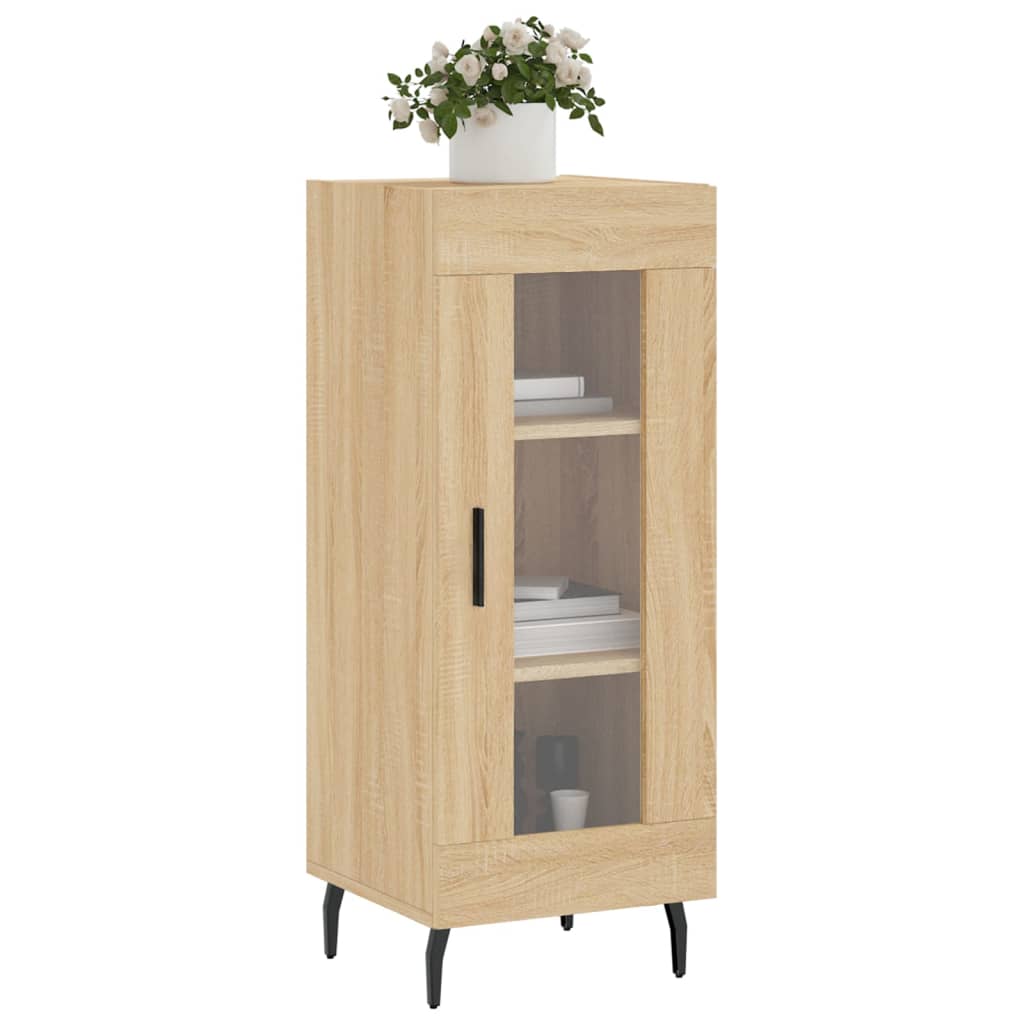 Dressoir 34,5x34x90 cm bewerkt hout bruin eikenkleur