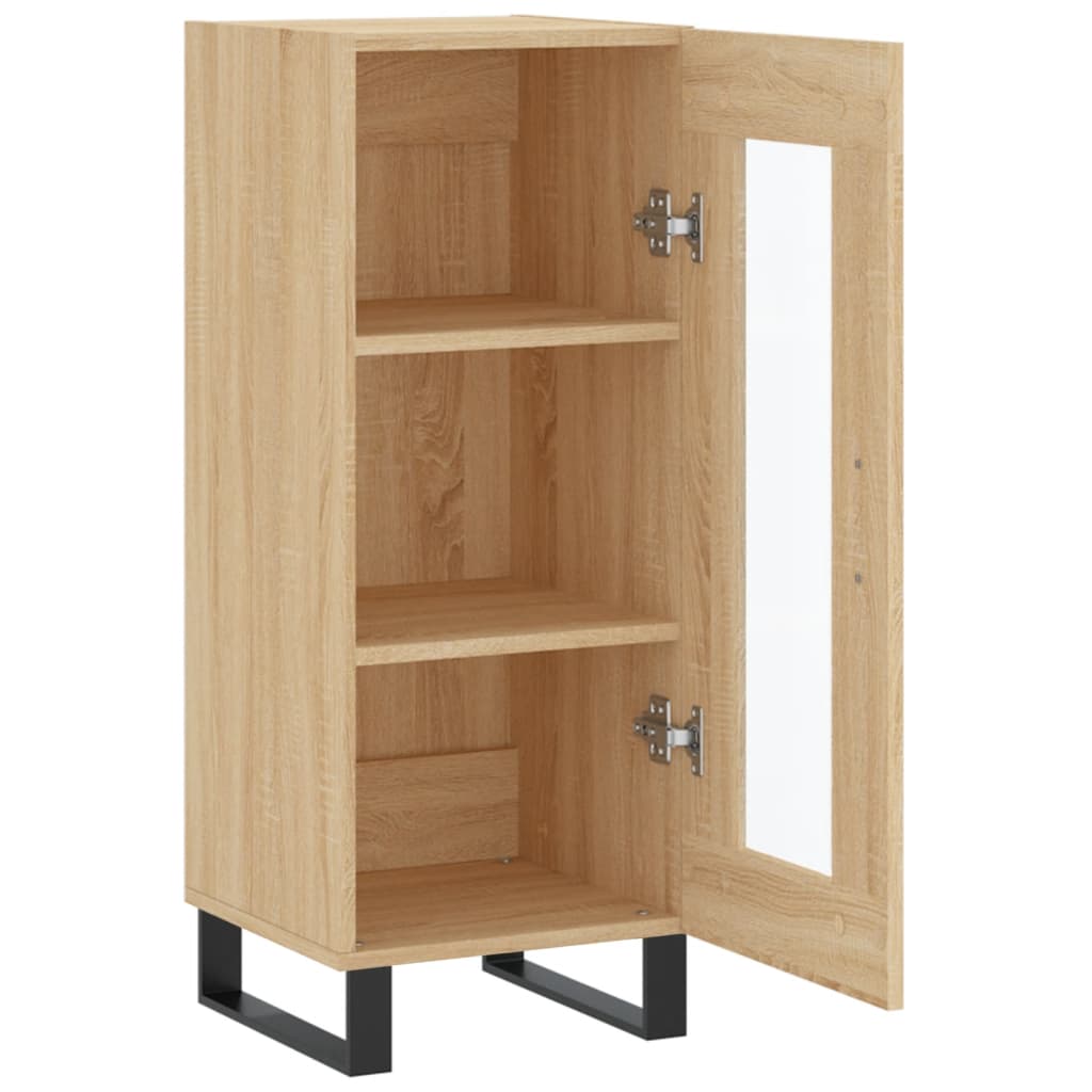 Dressoir 34,5x34x90 cm bewerkt hout eikenkleurig