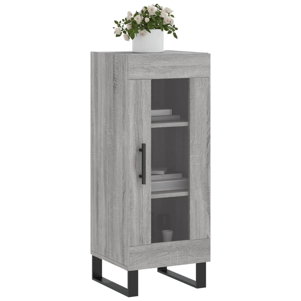 Dressoir 34,5x34x90 cm bewerkt hout eikenkleurig