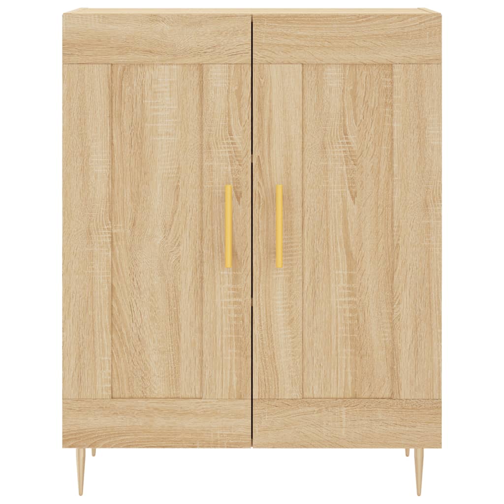 Dressoir 69,5x34x90 cm bewerkt hout bruin eikenkleur