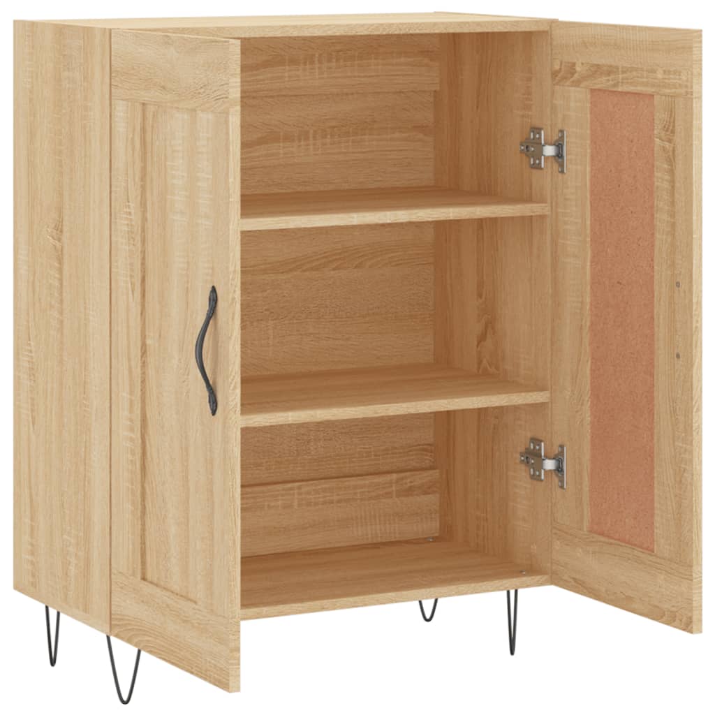 Dressoir 69,5x34x90 cm bewerkt hout bruin eikenkleur