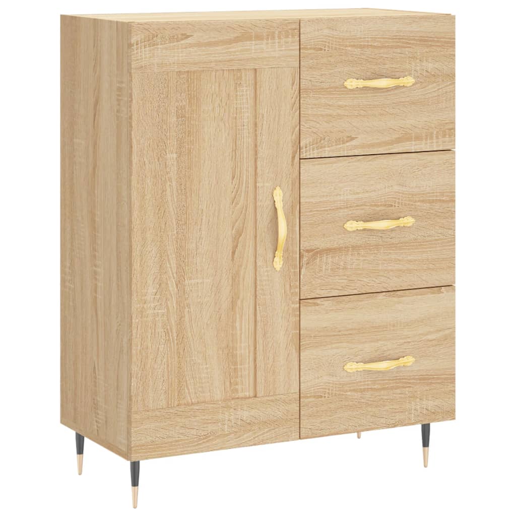 Dressoir 69,5x34x90 cm bewerkt hout eikenkleurig