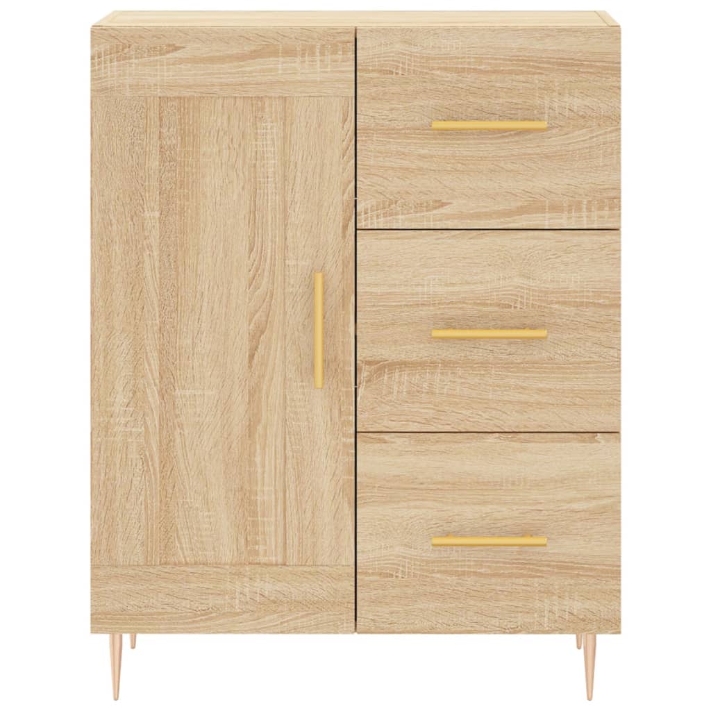 Dressoir 69,5x34x90 cm bewerkt hout eikenkleurig