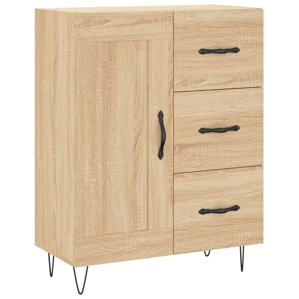 Dressoir 69,5x34x90 cm bewerkt hout eikenkleurig