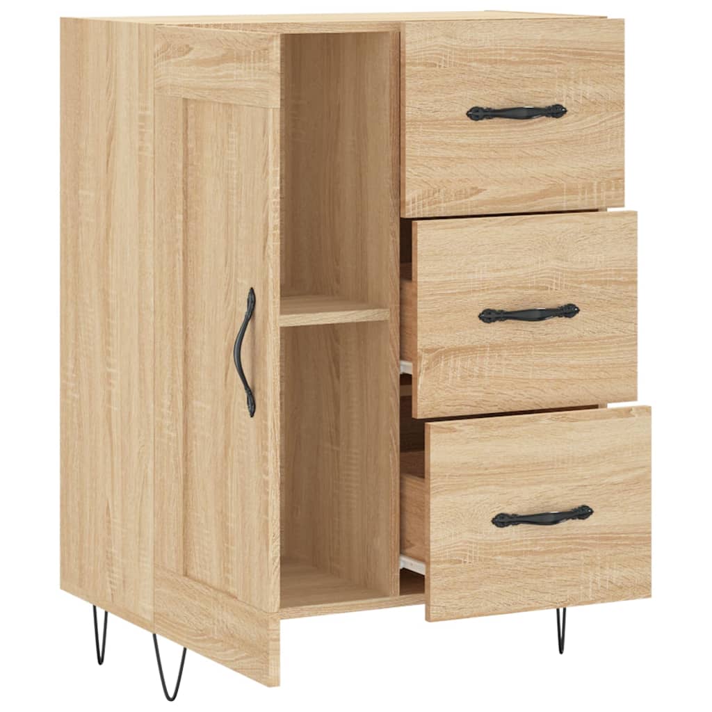 Dressoir 69,5x34x90 cm bewerkt hout eikenkleurig