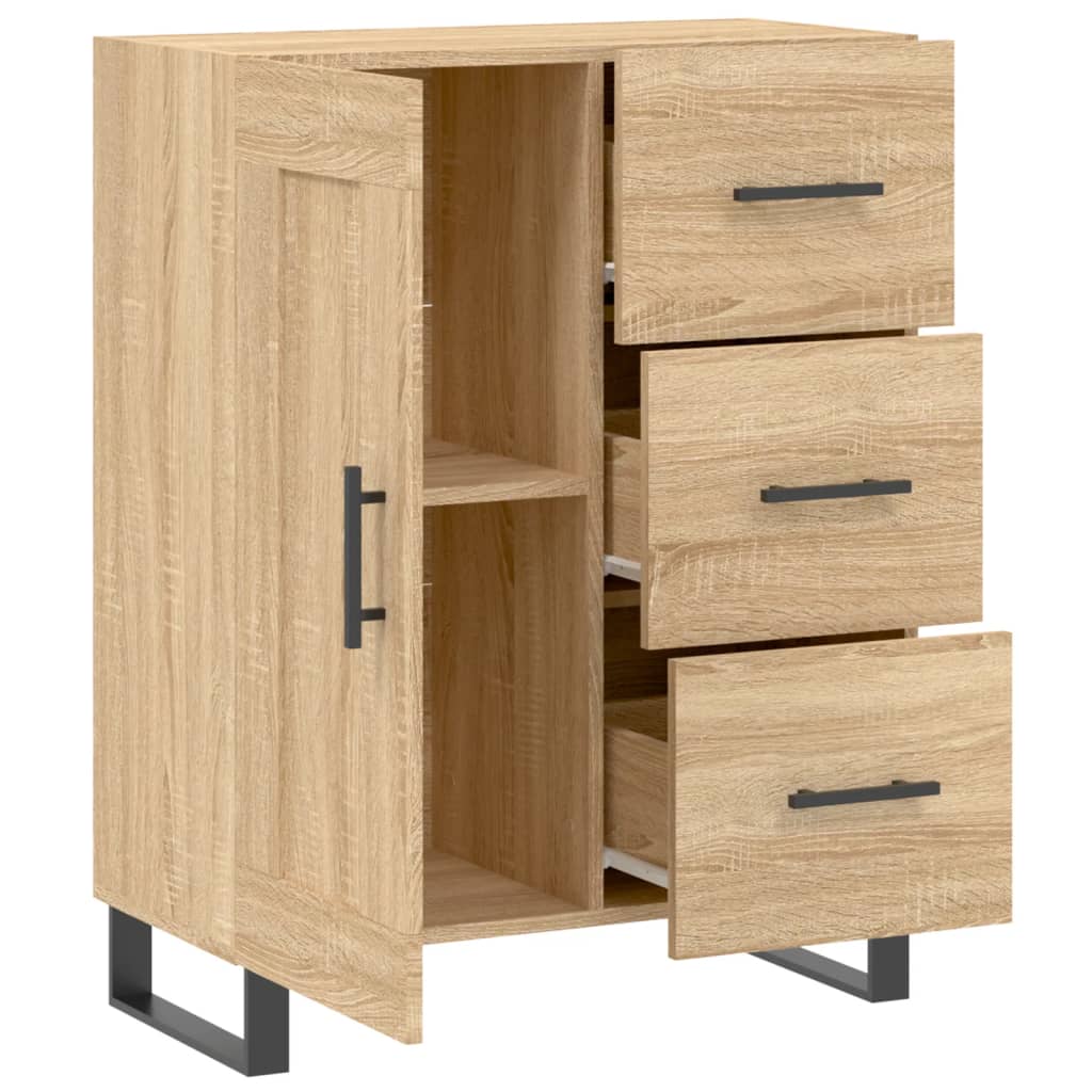 Dressoir 69,5x34x90 cm bewerkt hout eikenkleurig