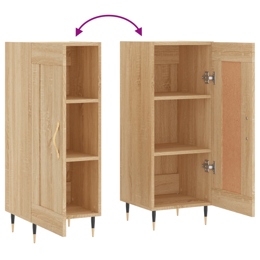 Dressoir 34,5x34x90 cm bewerkt hout