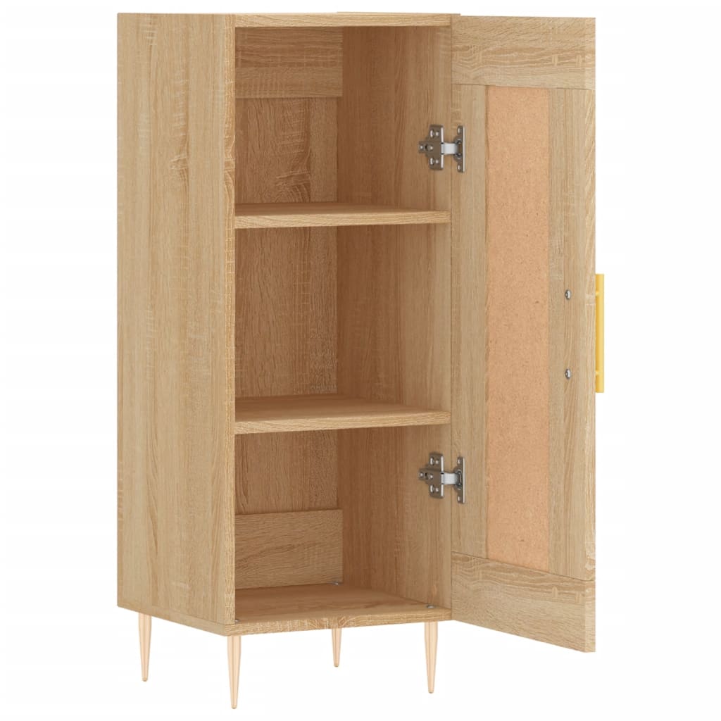 Dressoir 34,5x34x90 cm bewerkt hout bruin eikenkleur