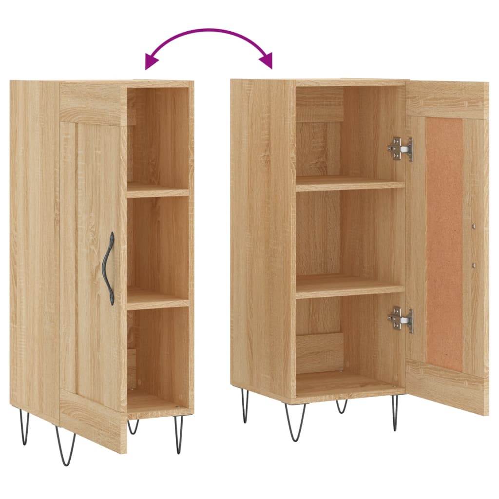 Dressoir 34,5x34x90 cm bewerkt hout