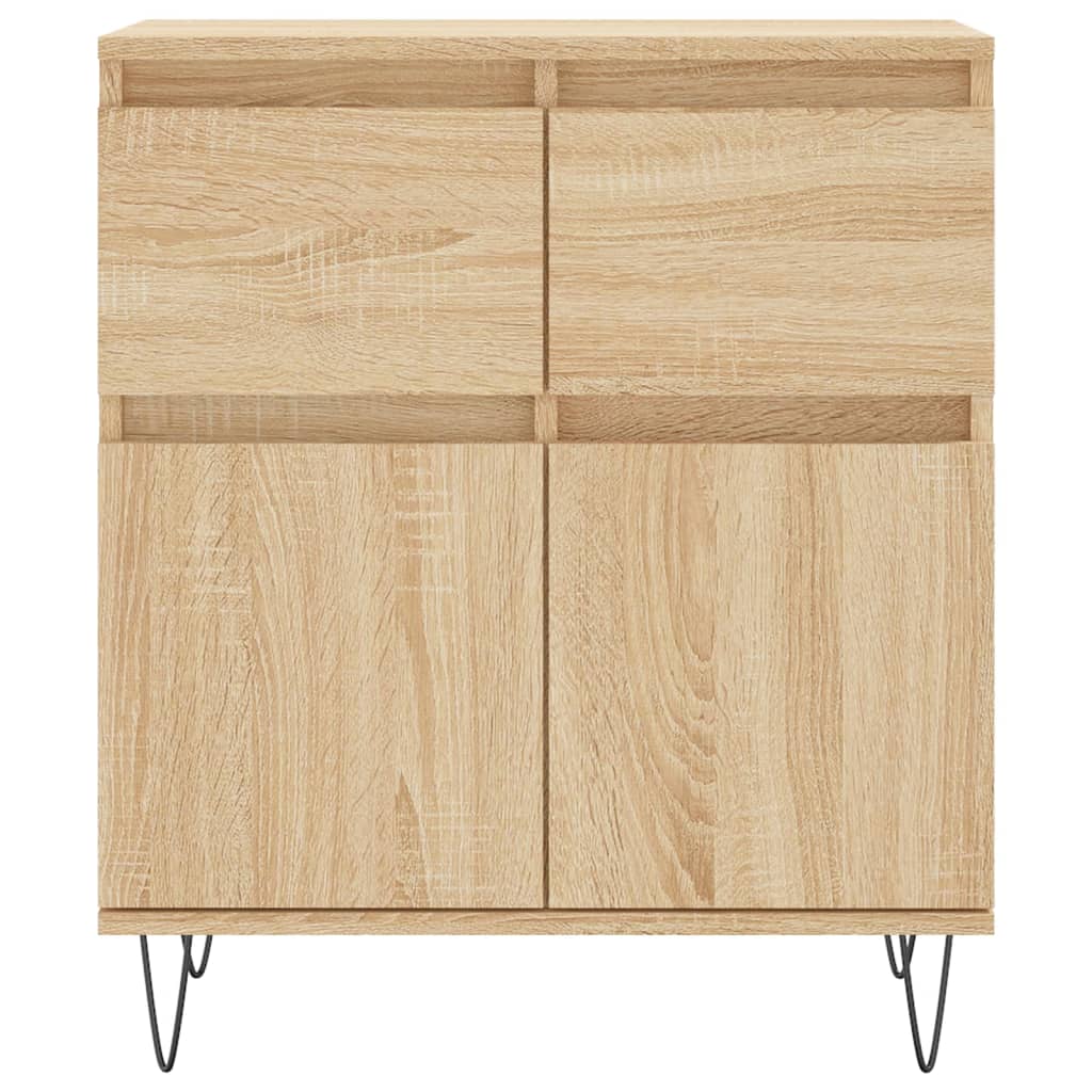 Dressoir 60x35x70 cm bewerkt hout bruin eikenkleur