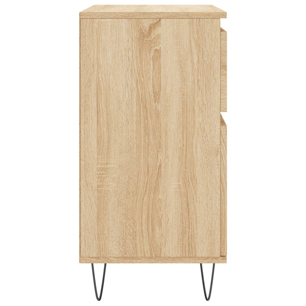 Dressoir 60x35x70 cm bewerkt hout bruin eikenkleur