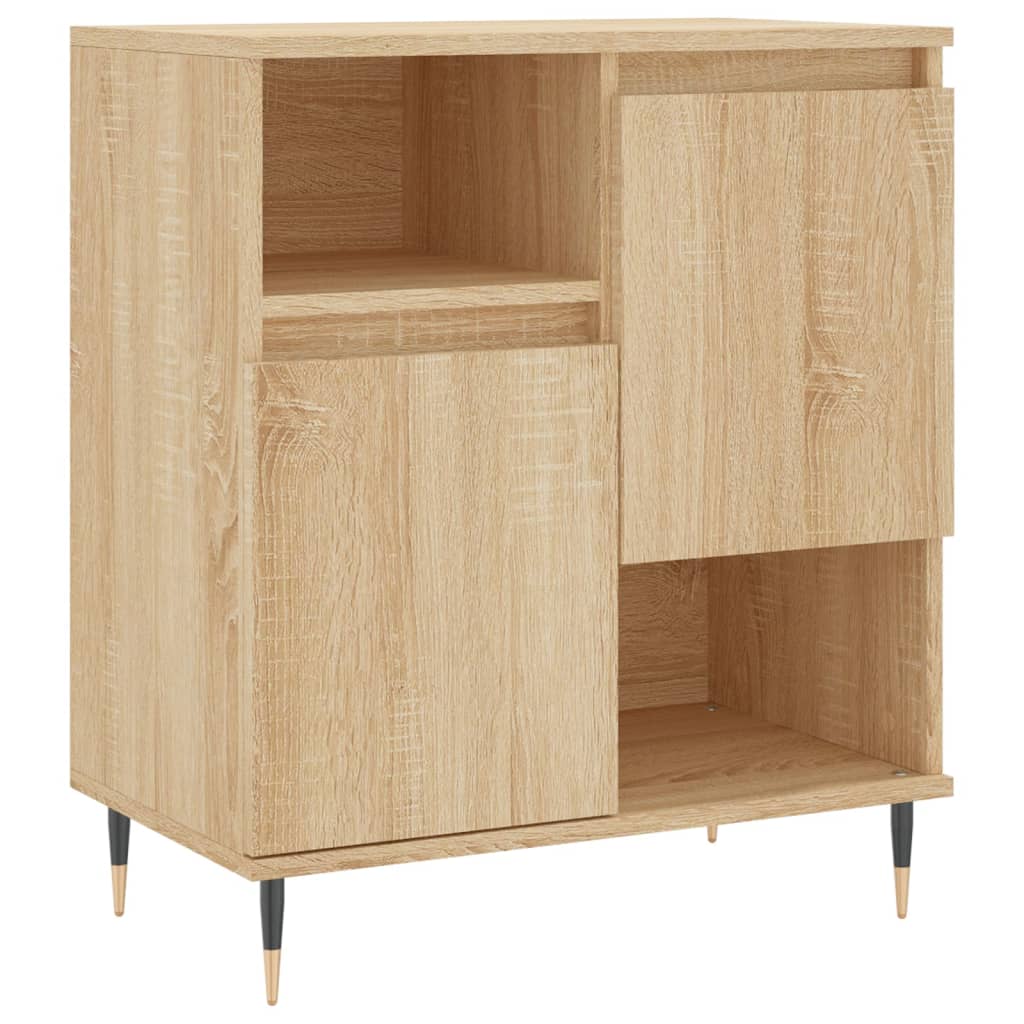 Dressoir 60x30x75 cm bewerkt hout eikenkleurig