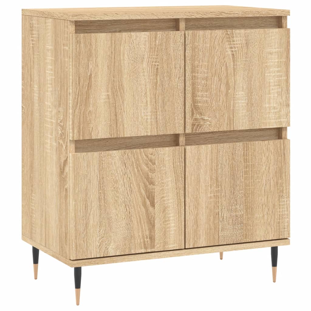 Dressoir 60x35x70 cm bewerkt hout eikenkleurig