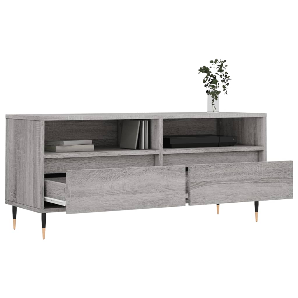 Tv-meubel 100x34,5x44,5 cm bewerkt hout