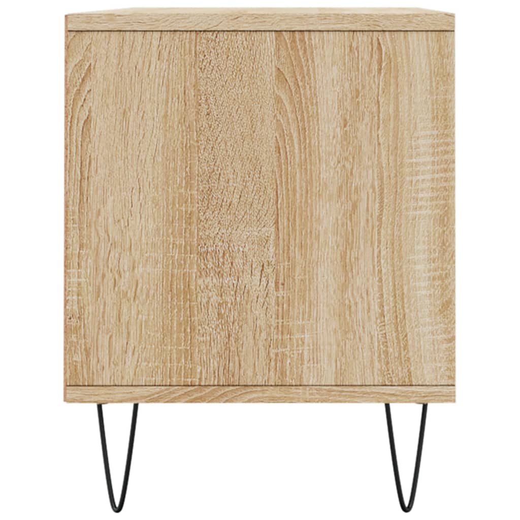 Tv-meubel 100x34,5x44,5 cm bewerkt hout eikenkleurig