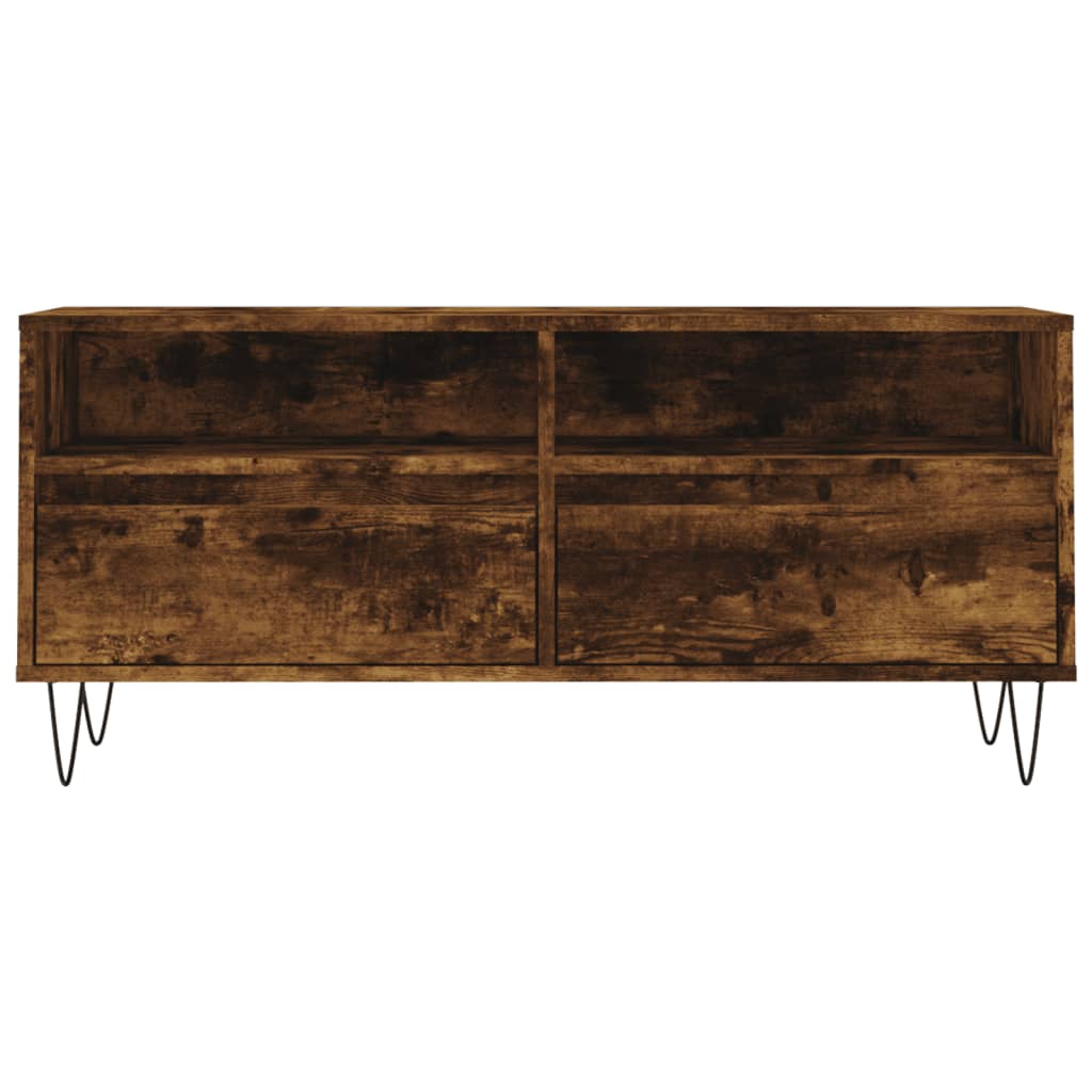 Tv-meubel 100x34,5x44,5 cm bewerkt hout eikenkleurig