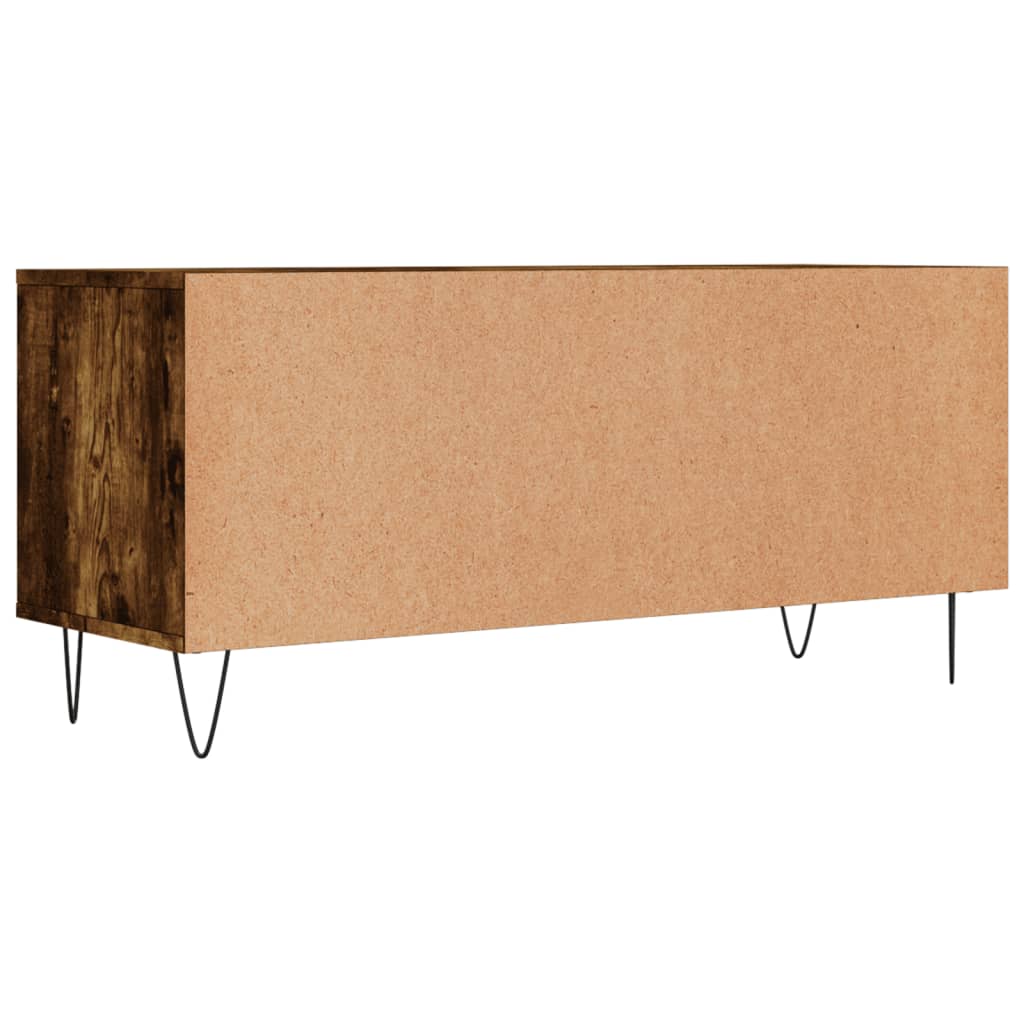 Tv-meubel 100x34,5x44,5 cm bewerkt hout eikenkleurig