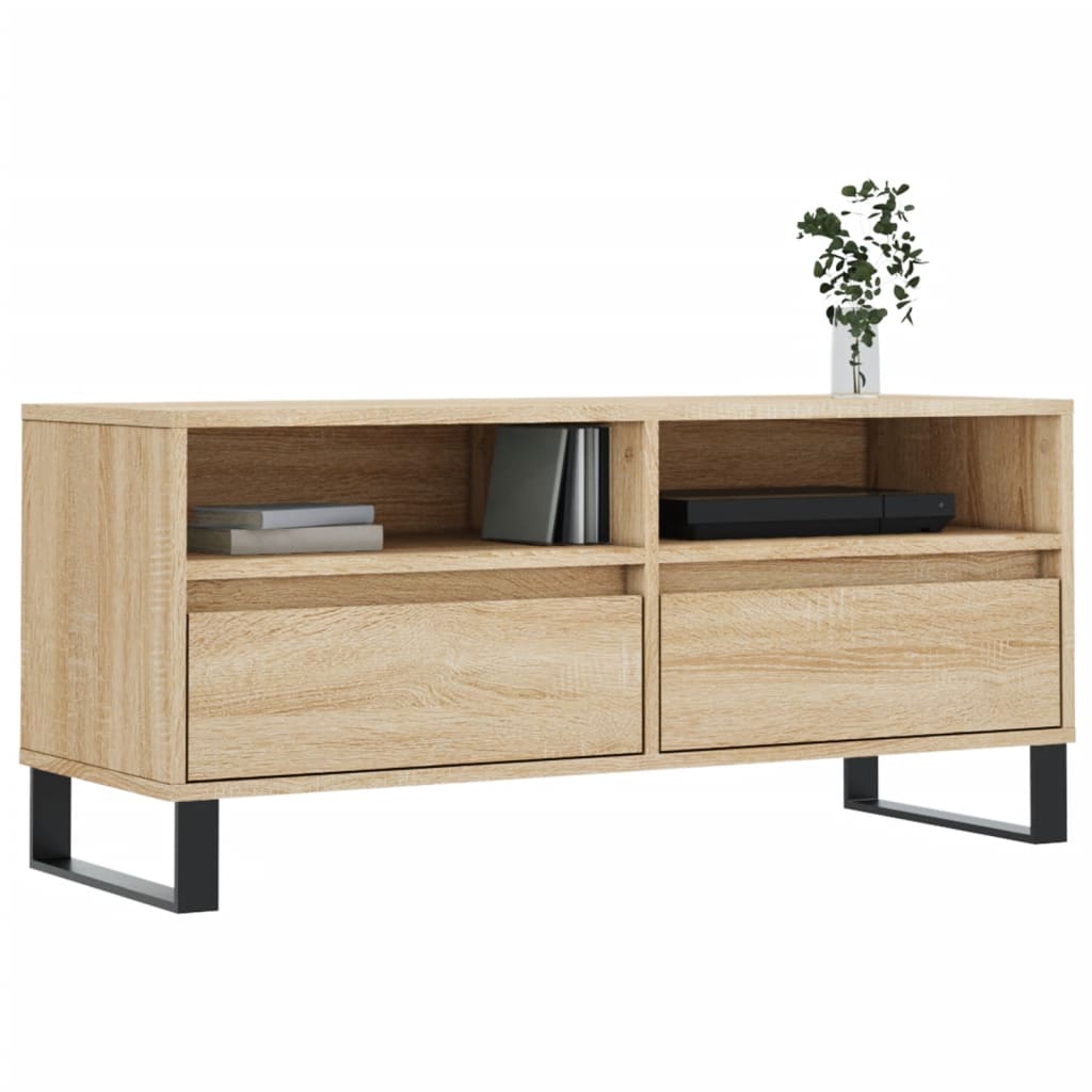 Tv-meubel 100x34,5x44,5 cm bewerkt hout