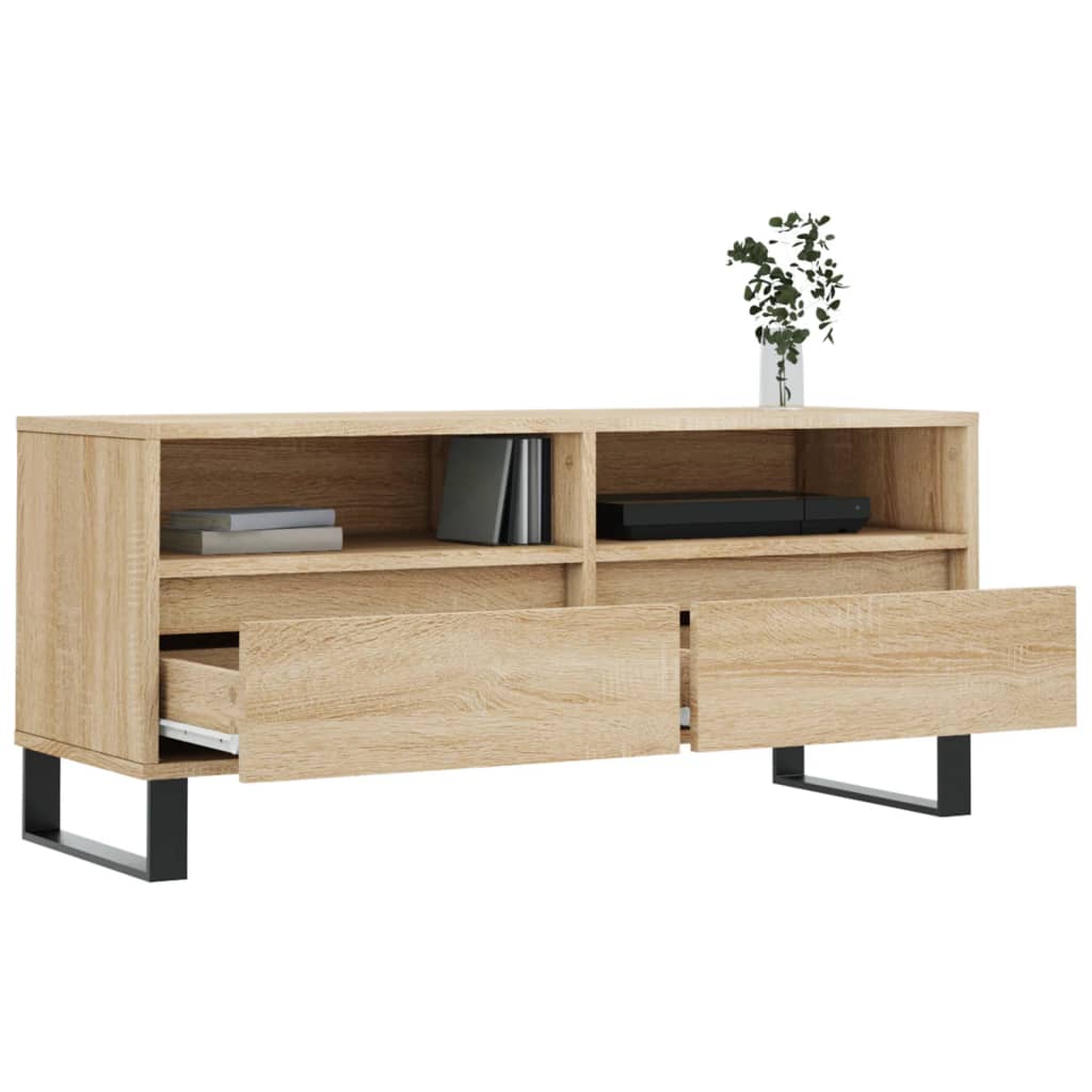 Tv-meubel 100x34,5x44,5 cm bewerkt hout