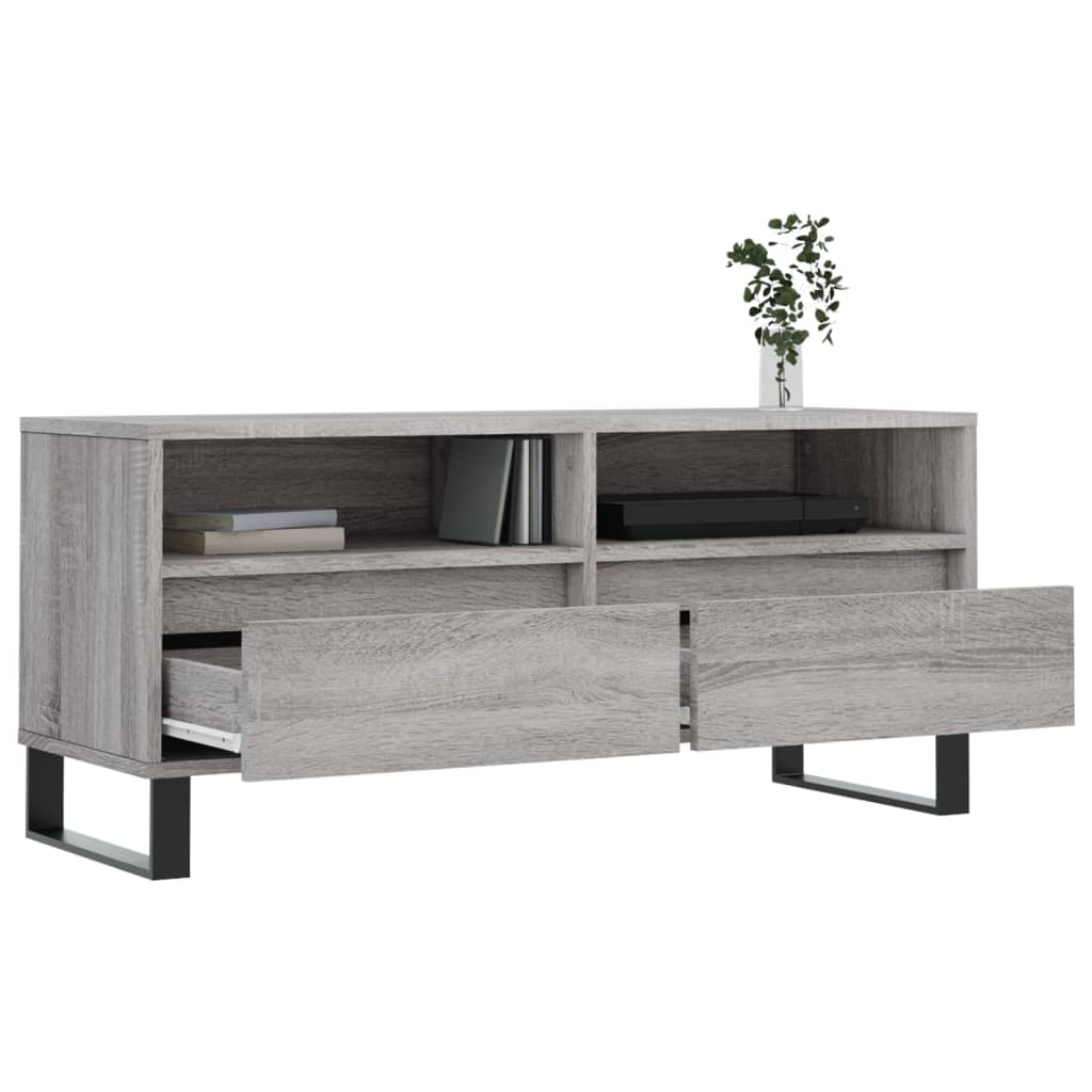 Tv-meubel 100x34,5x44,5 cm bewerkt hout